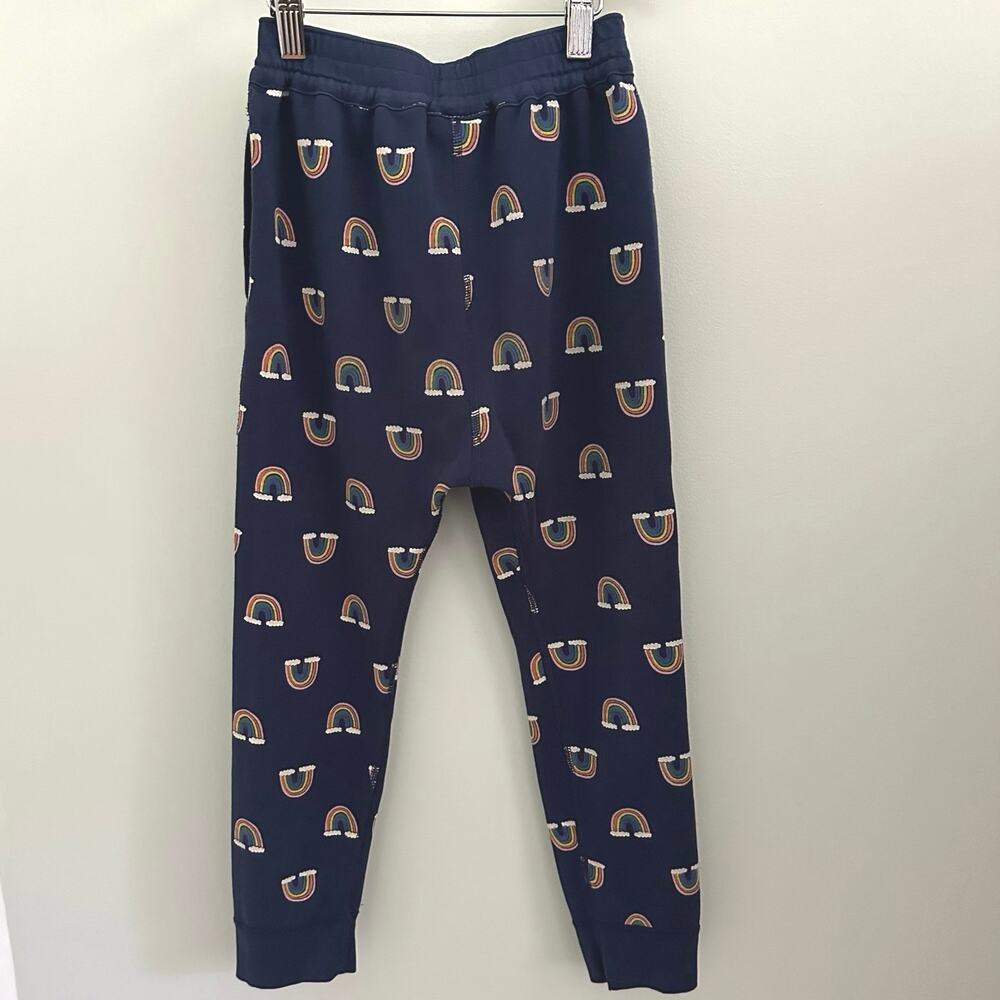 Hanna Andersson Navy Rainbow Sweatpants Jogger Reversible Pockets Harem 120 6-7 - Picture 2 of 9